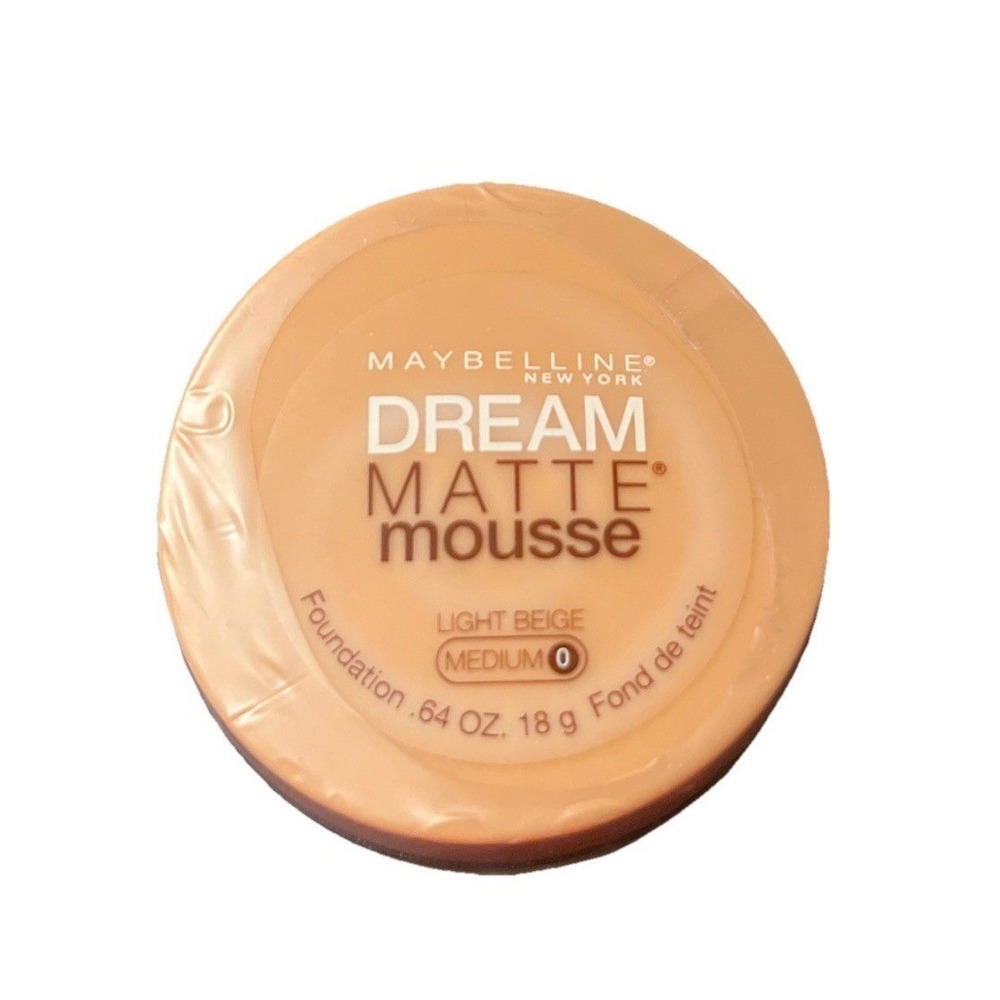 Maybelline Dream Matte Mousse Light Beige Medium 0 Foundation .64oz NEW SEALED!